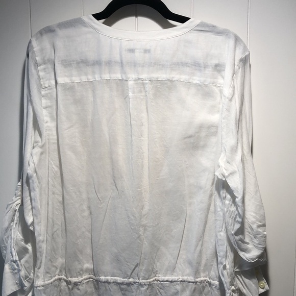 Banana Republic sheet cotton overlay top drawstring waist pockets on front XL - Picture 6 of 9